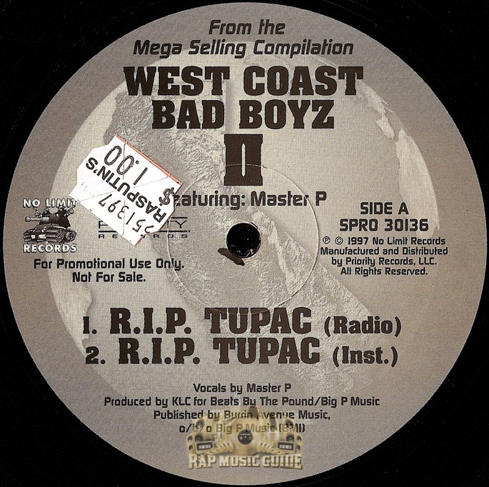 West Coast Bad Boyz II - R.I.P. Tupac: Record | Rap Music Guide